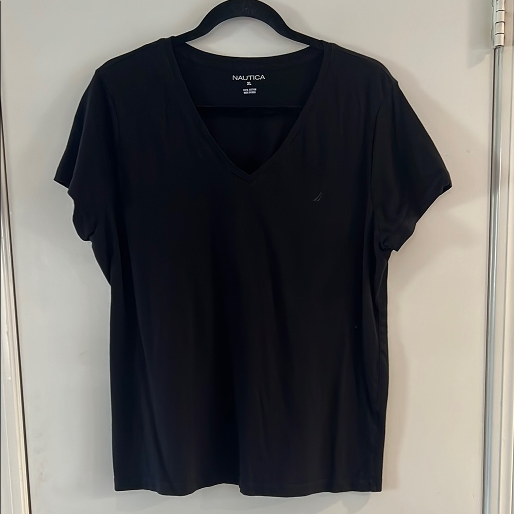 Nautica Women’s V-Neck 100% Cotton T-Shirt